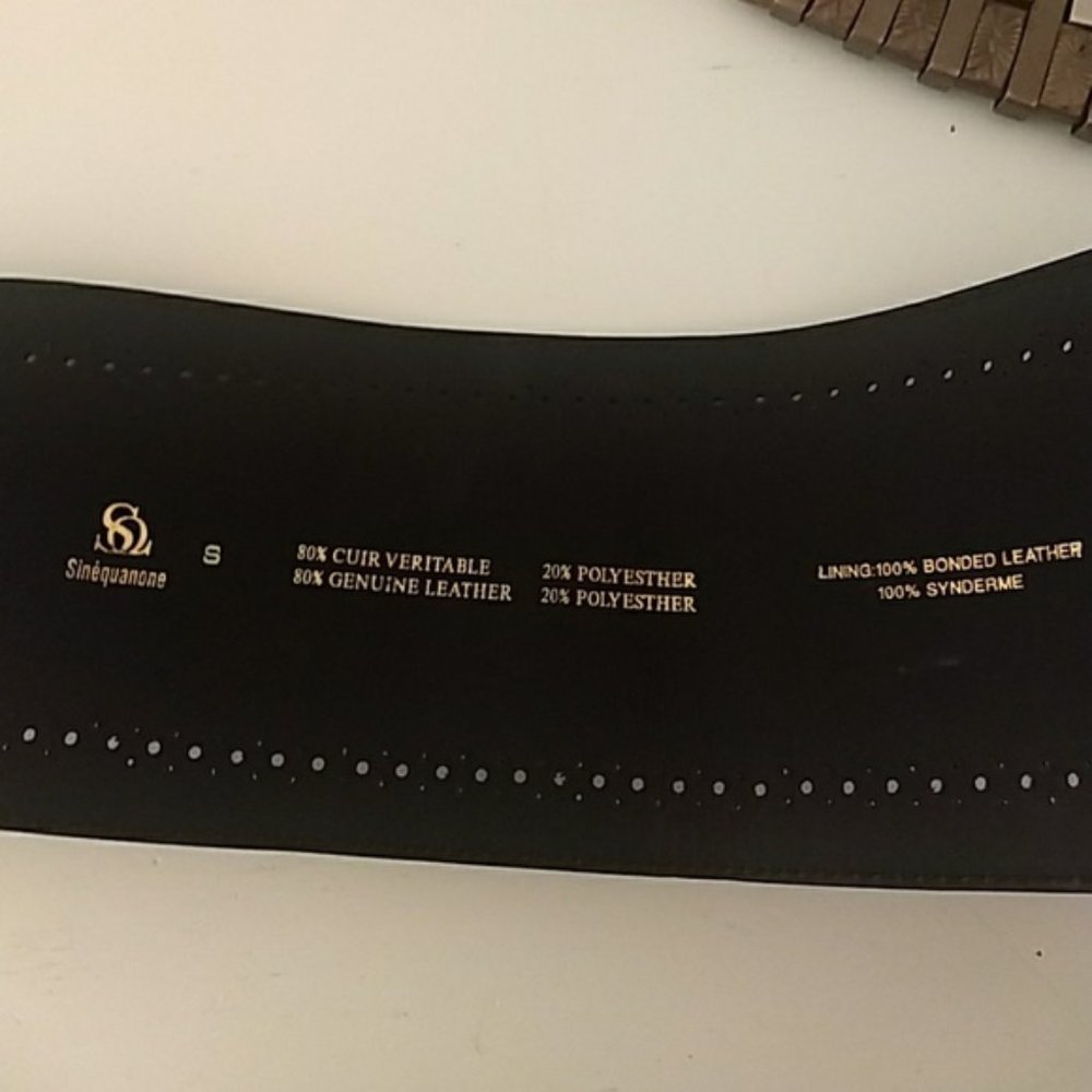 Black Leather Waist Belt - Picture 2 of 4
